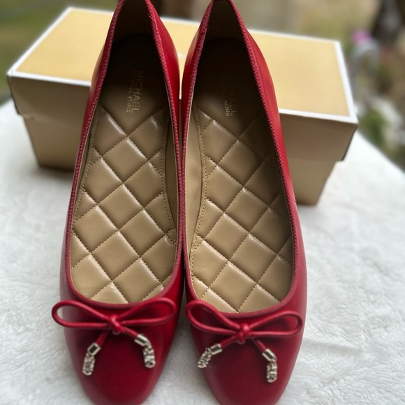 Michael Kors Women’s Ballet Flats Red - Picture 5 of 11